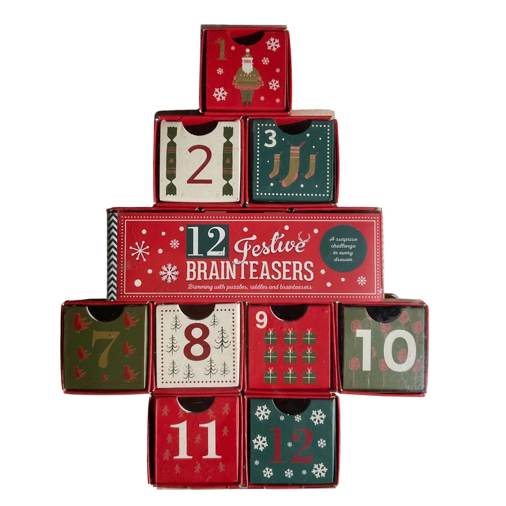 Professor Puzzle 12 Festive Brainteasers Unisex OS Red Excellence Holiday Advent